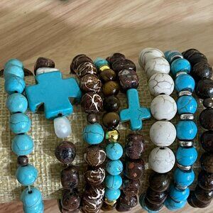 Bracelet Lot 1lb - Mystery Bundle, Beaded, Cuff, Glass, Gemstone, Metal, Bangle